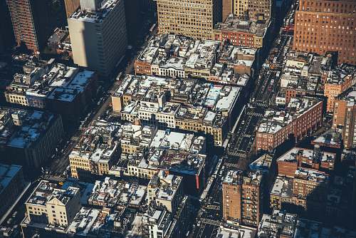 landscape aerial photography of buildings nature